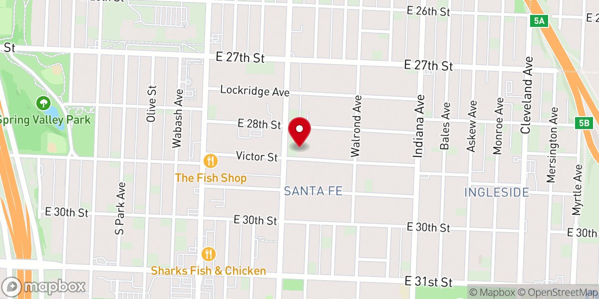 Map showing location of Saint Paul United Presbyterian Church
