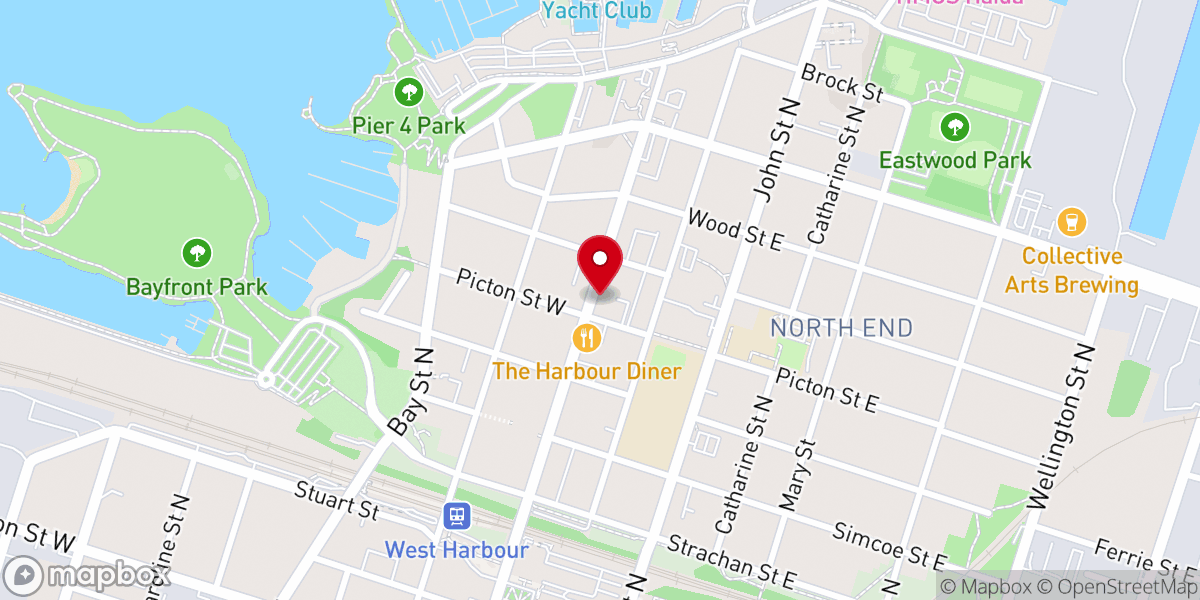 Map showing location of James North Baptist Church