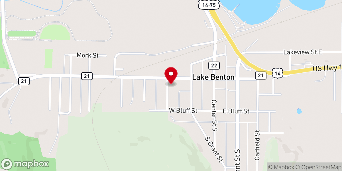 Map showing location of Grace Lutheran Church
