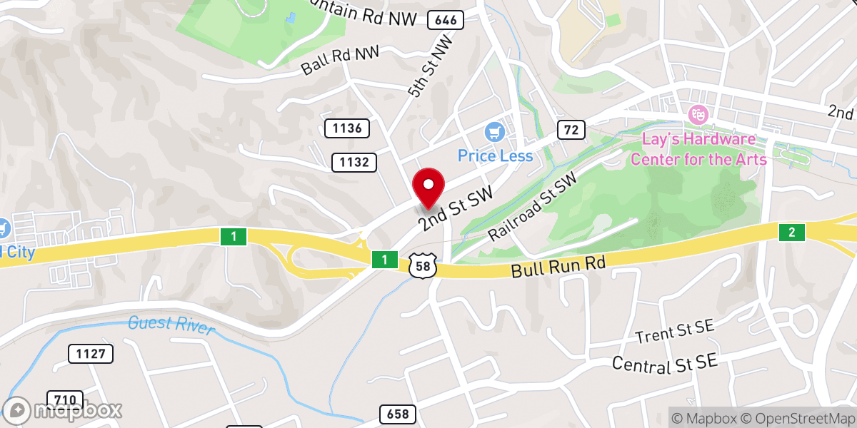 Map showing location of Harvest Church of God