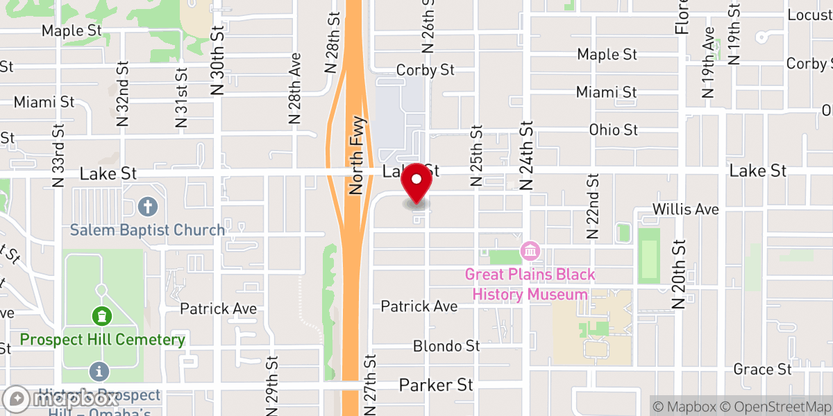 Map showing location of Robinson Memorial Church of God in Christ