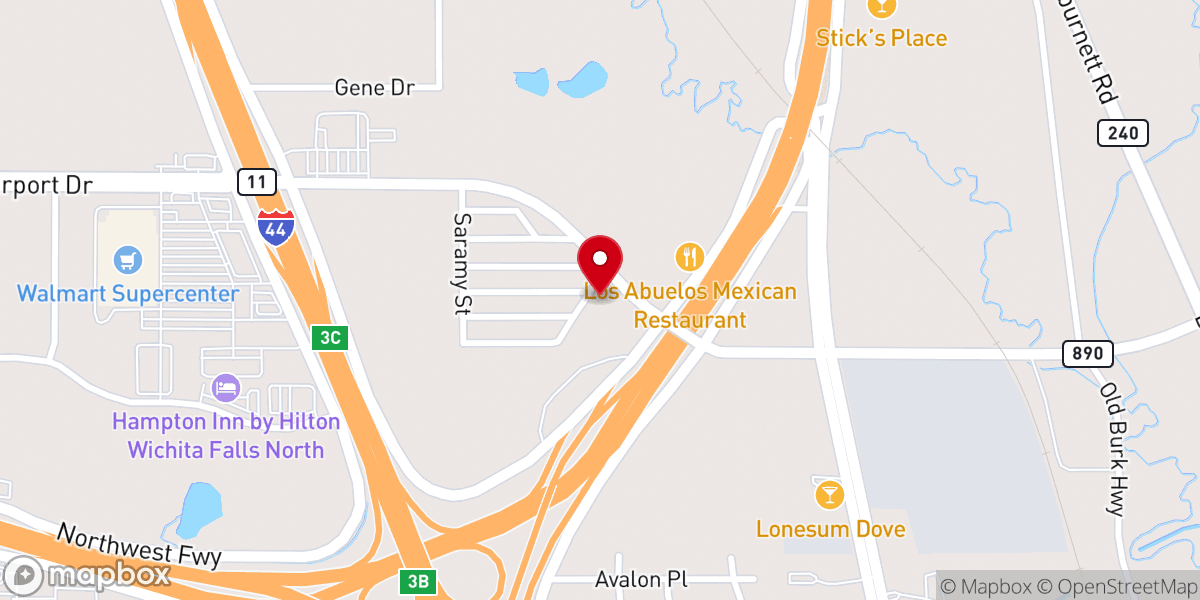 Map showing location of Overcoming Word Praise Center