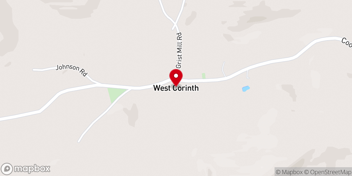 Map showing location of West Corinth