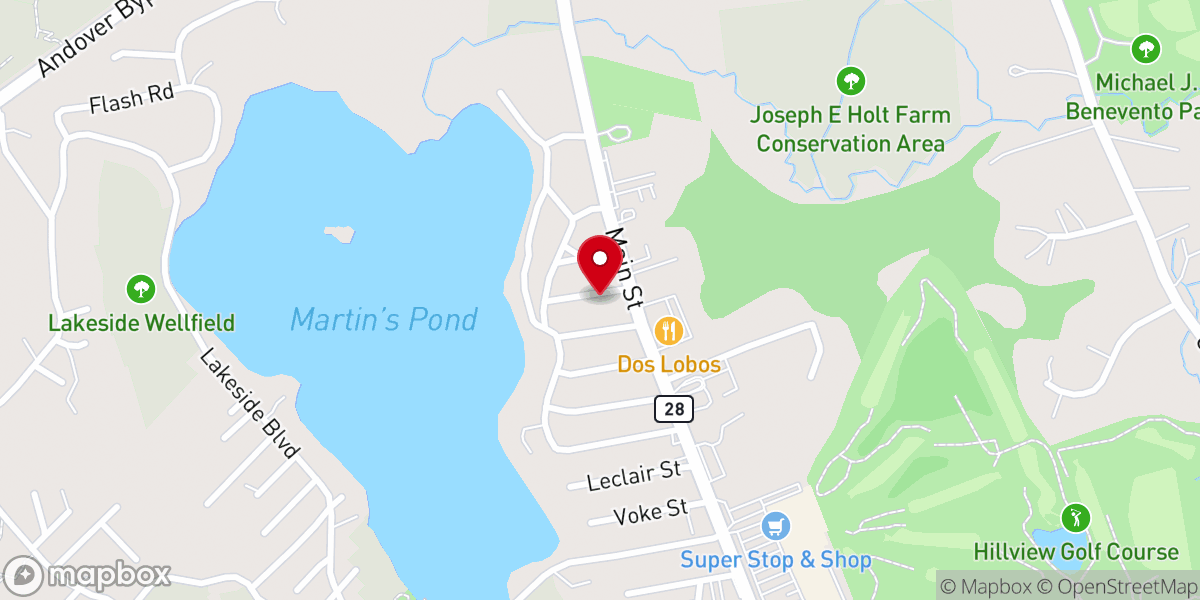 Map showing location of Martins Pond Union Baptist Church