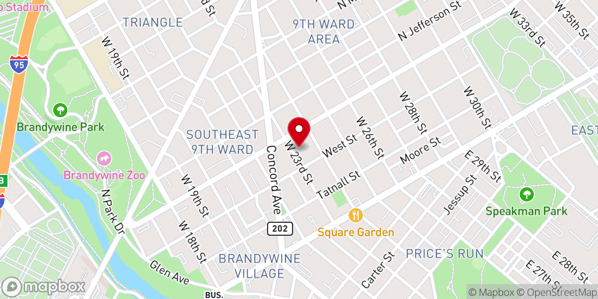 Map showing location of Shiloh Baptist Church