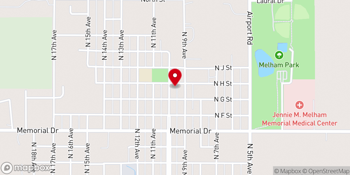 Map showing location of Saint Johns Episcopal Church