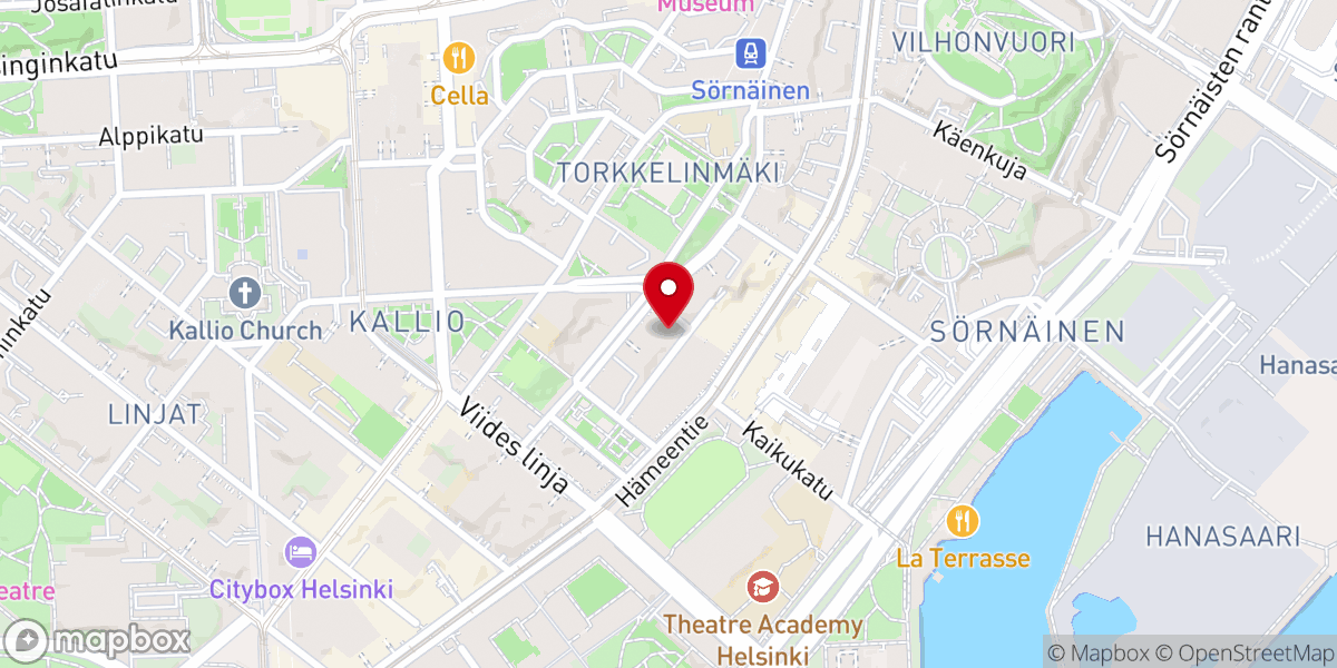 Map showing location of Suhe - Suur-Helsingin Seurakuntayhteisö