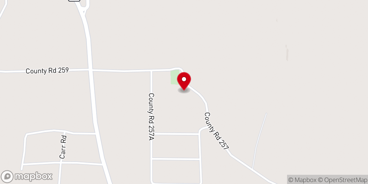 Map showing location of Mt Comfort Baptist Church
