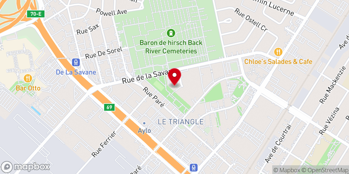 Map showing location of Église catholique Saint-Nicholas-Tavelic