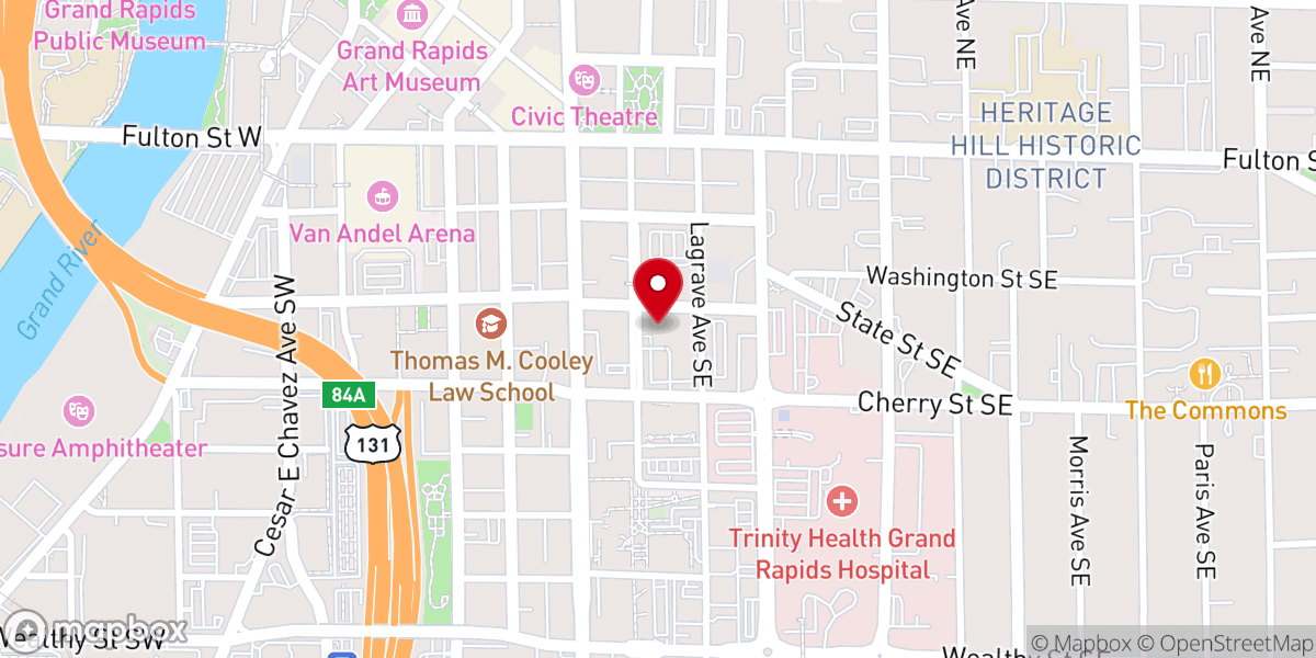 Map showing location of Central Seventh-day Adventist Church