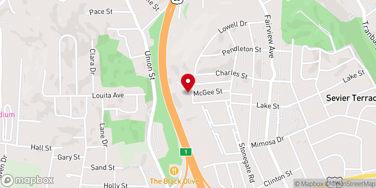 Map showing location of Central Assembly Church of God - Food Distribution Center