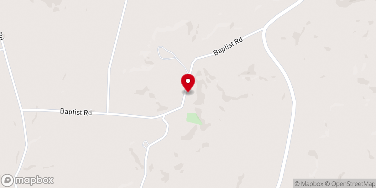 Map showing location of Salt Fork Baptist Church
