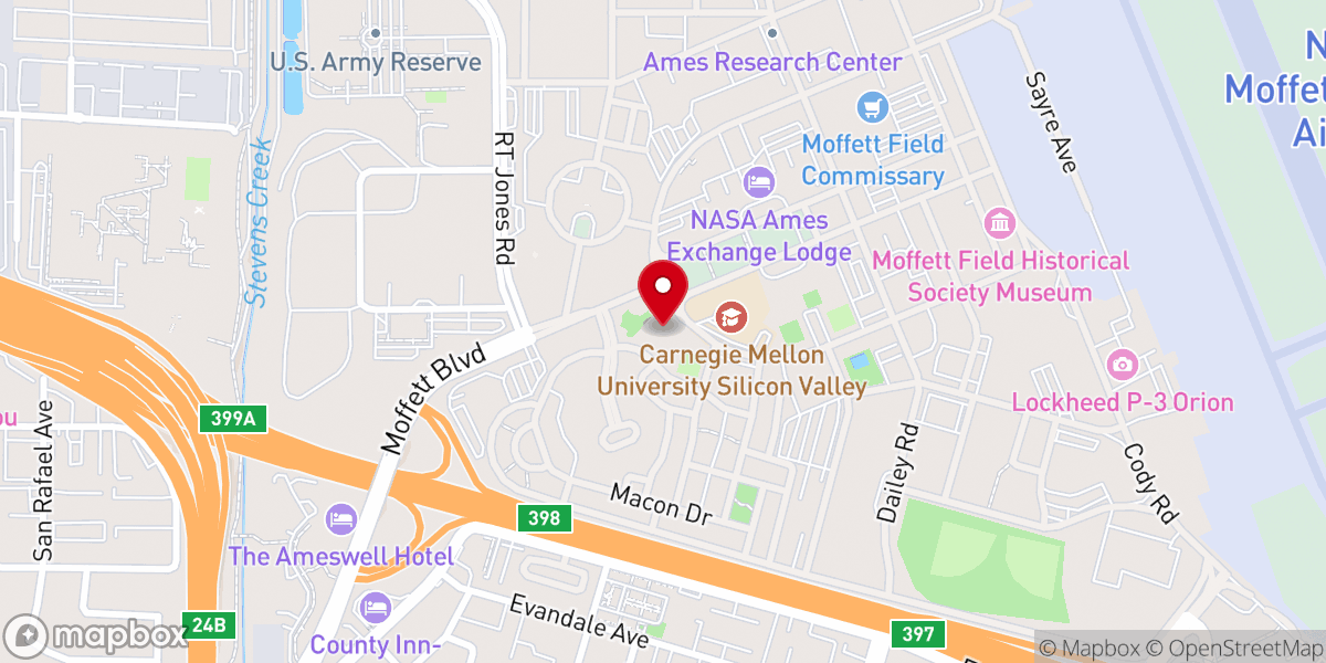 Map showing location of Moffett Field Chapel