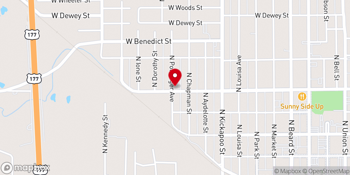 Map showing location of Apostolic Mission Of Shawnee