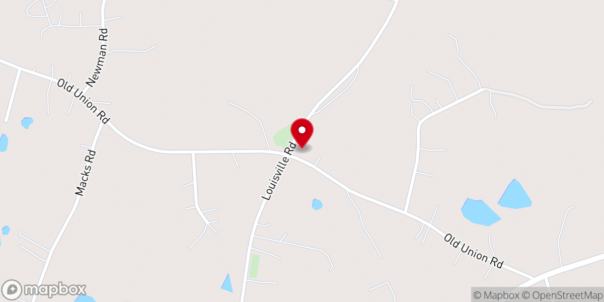 Map showing location of Old Union Baptist Church