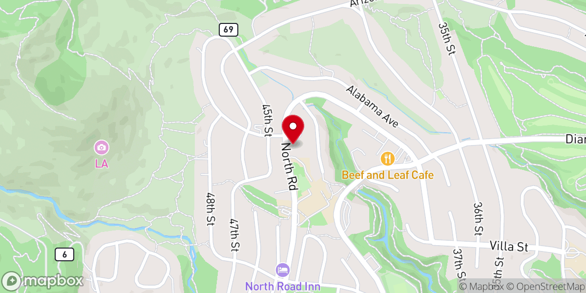 Map showing location of Bethlehem Evangelical Lutheran Church