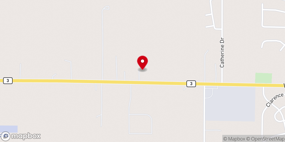 Map showing location of Red Bud Bible Church