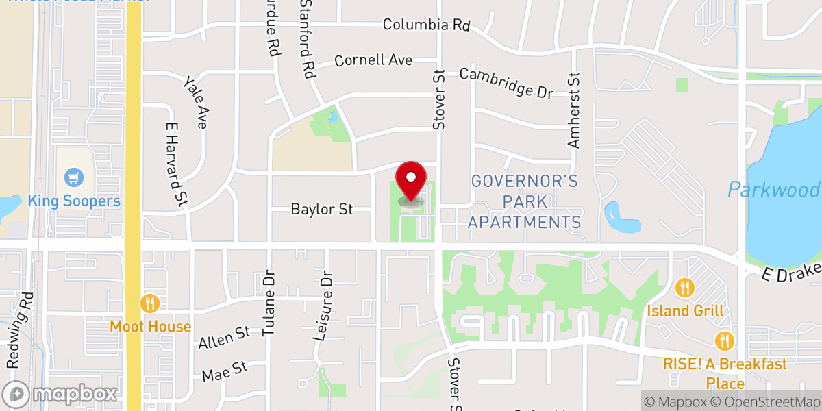 Map showing location of Drake Road Christian Church