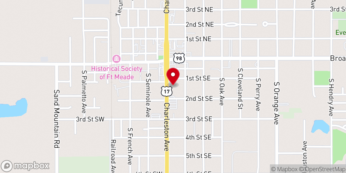 Map showing location of FedEx OnSite