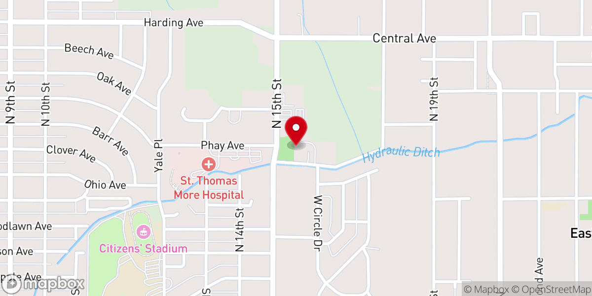 Map showing location of Odd Fellow Home