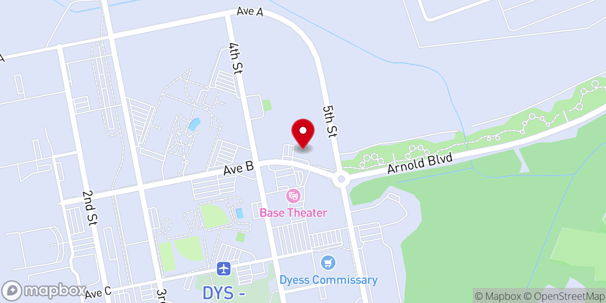 Map showing location of Dyess AFB Chapel