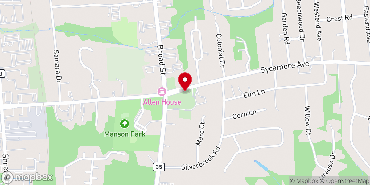 Map showing location of The Presbyterian Church at Shrewsbury