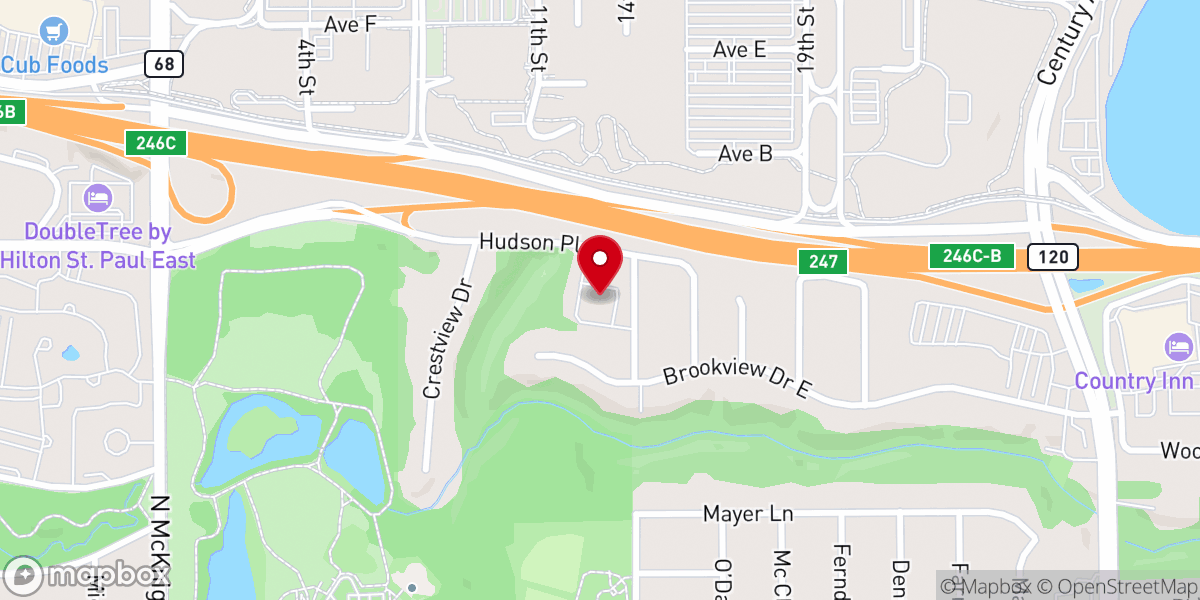 Map showing location of Christ United Methodist Church