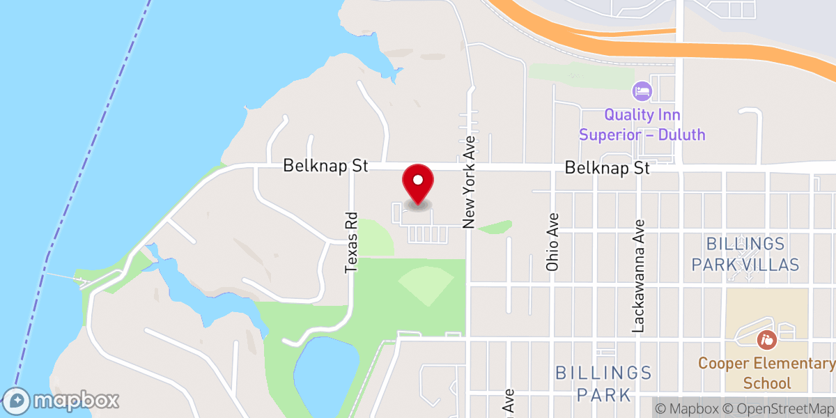 Map showing location of Bayside Baptist Church