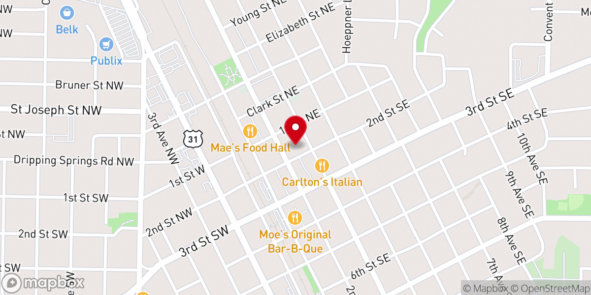 Map showing location of Sacred Heart of Jesus Church