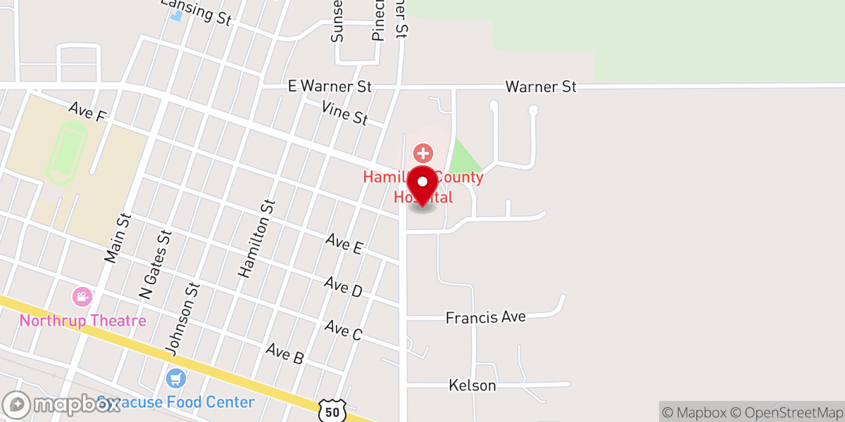 Map showing location of Syracuse Wesleyan Church