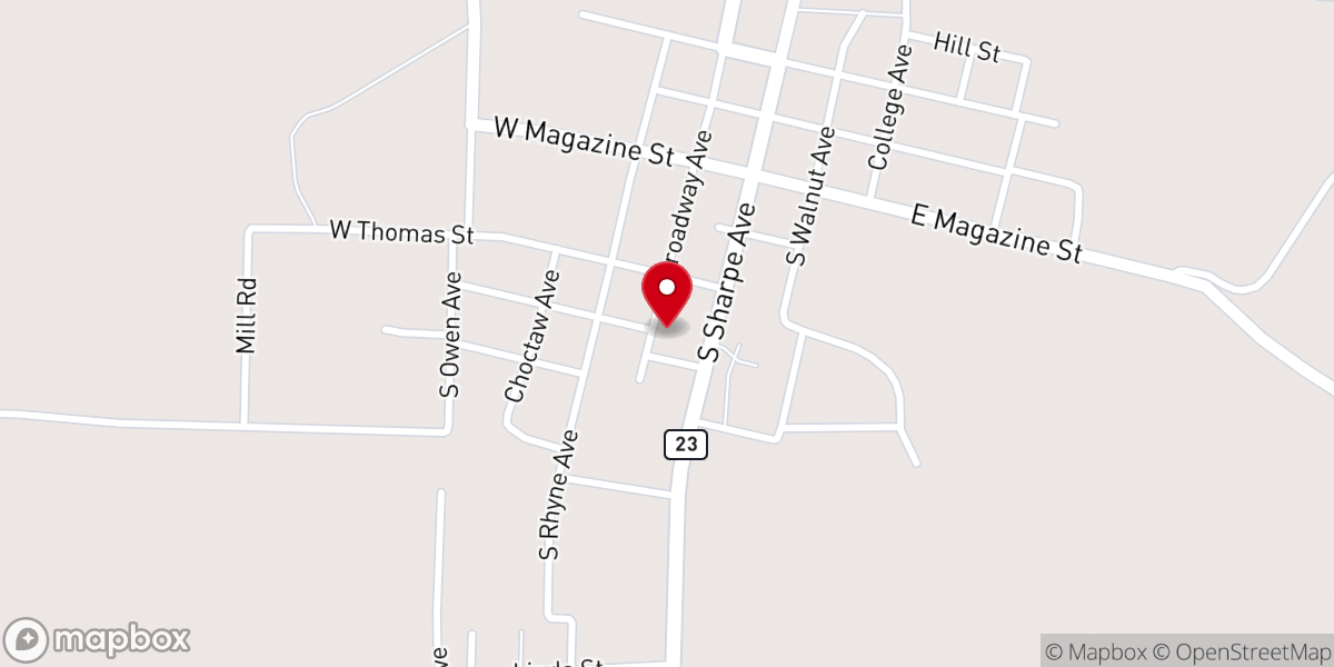 Map showing location of Southside Assembly of God