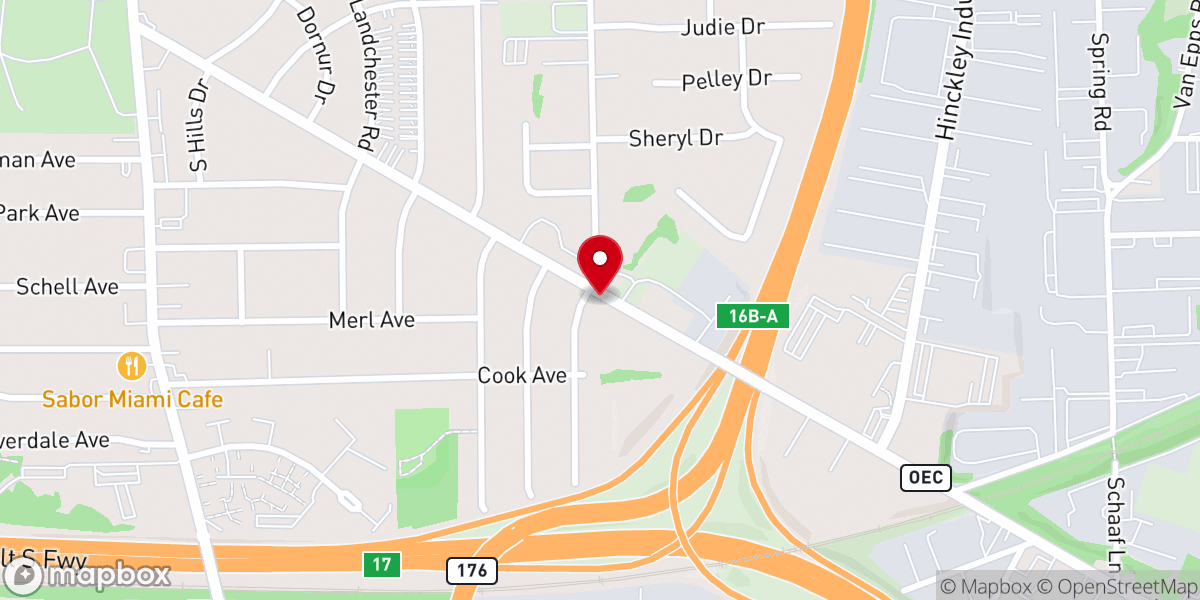 Map showing location of Cleveland Christian Church (AG)
