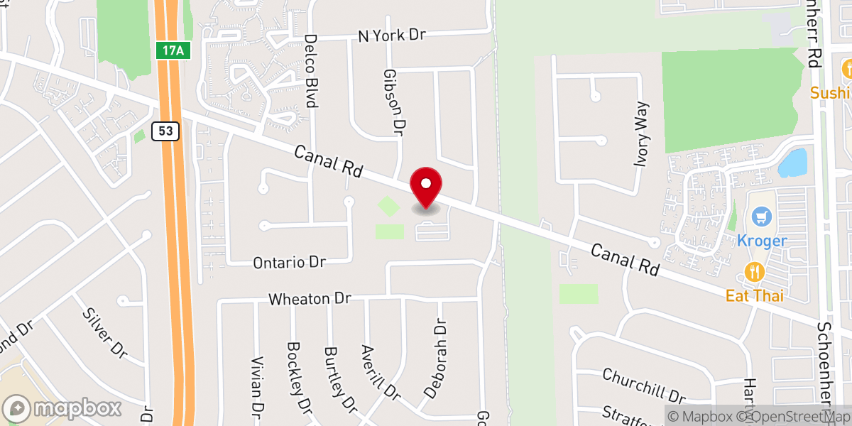Map showing location of Christ Lutheran Church of Sterling Heights