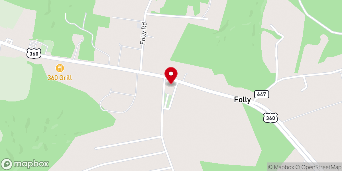 Map showing location of Shiloh Baptist Church