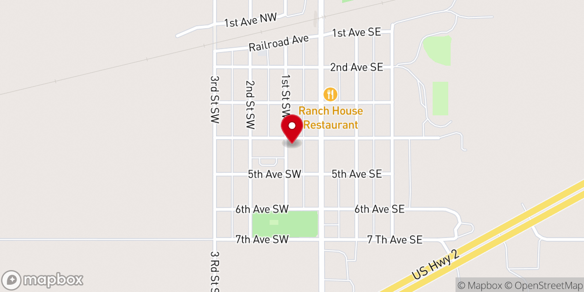 Map showing location of Twice Blessed Coffeehouse