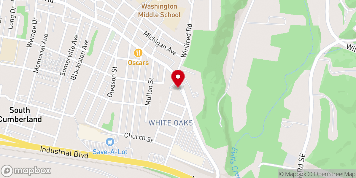 Map showing location of Memorial Heights Baptist Church