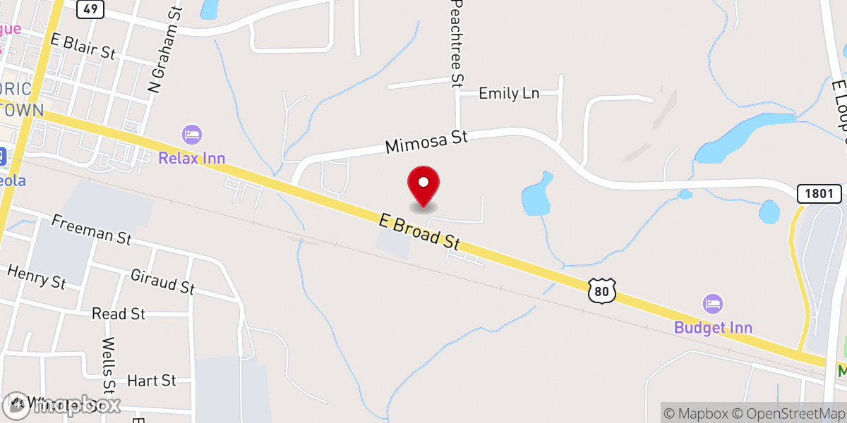 Map showing location of Iglesia de Dios Pentecostal