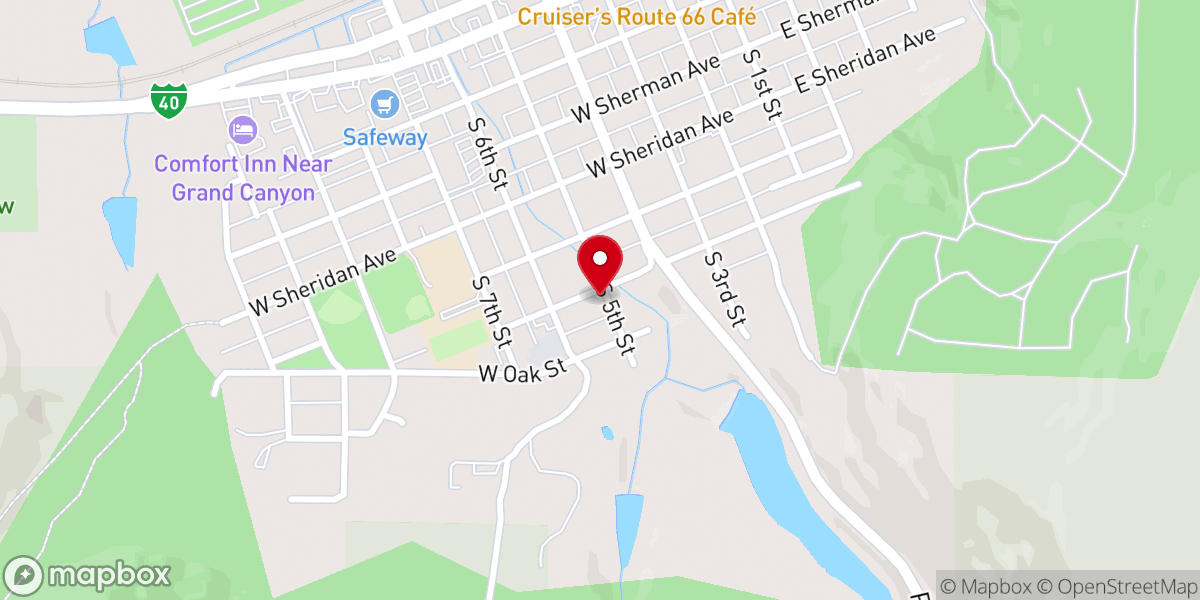 Map showing location of Galilee Baptist Church