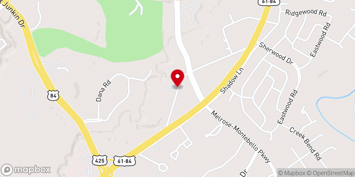 Map showing location of Trace City Baptist Church