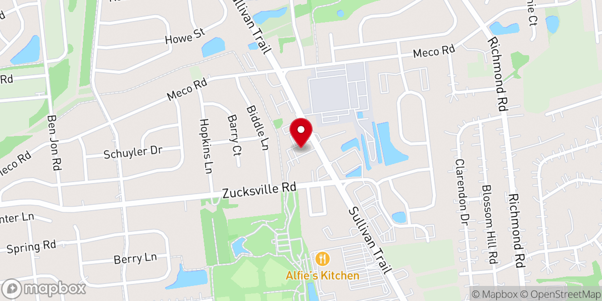 Map showing location of Faith Lutheran Church