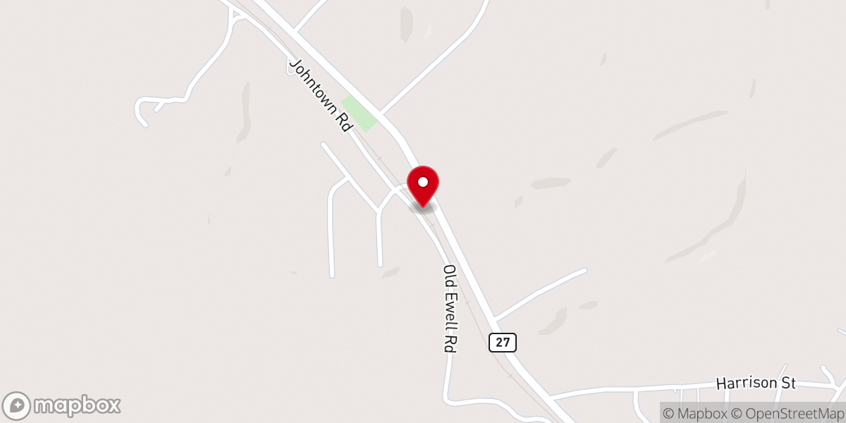 Map showing location of Pleasant Grove Primitive Baptist Church