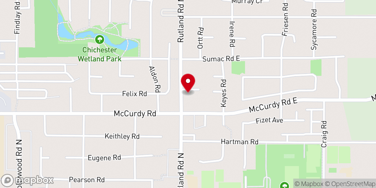 Map showing location of Okanagan Chinese Baptist Church