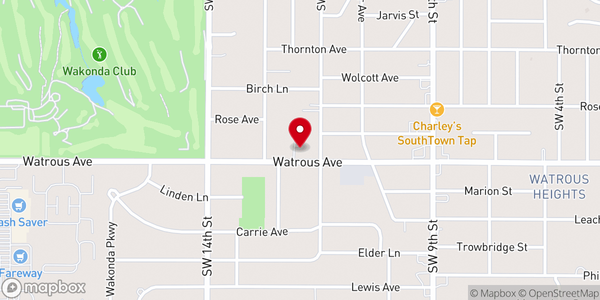 Map showing location of Lincoln Heights Lutheran Church