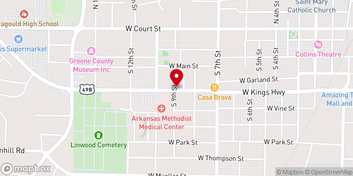 Map showing location of Redeemer Lutheran Church, LCMS