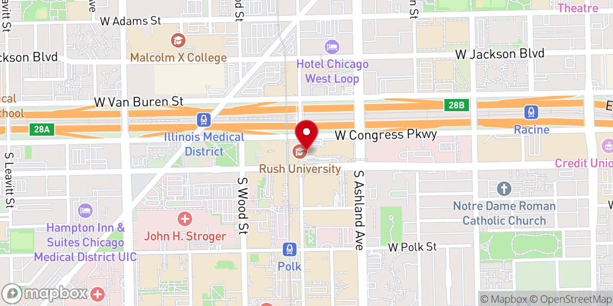 Map showing location of Bishop Anderson House