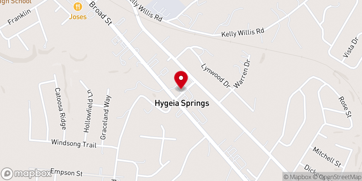 Map showing location of Green Ridge Church of Christ