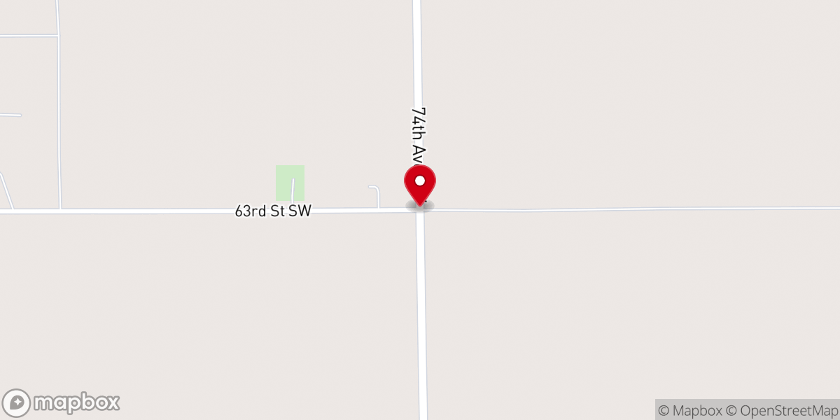 Map showing location of Rural Lutheran church near New Leipzig ND