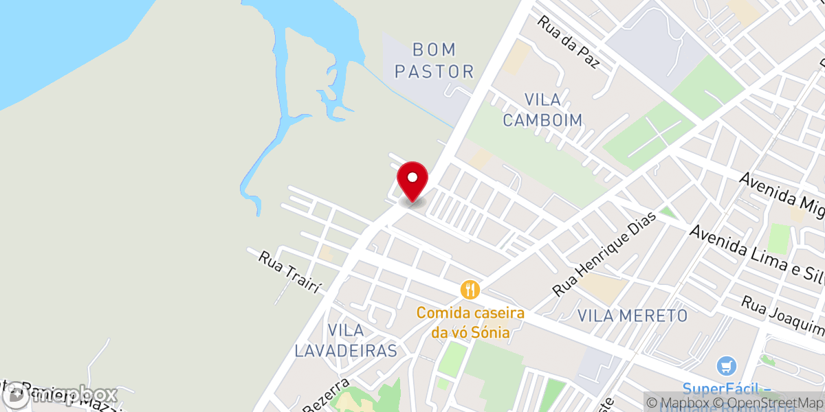 Map showing location of Comunidade Missão Pentecostal COMIPE Km 06