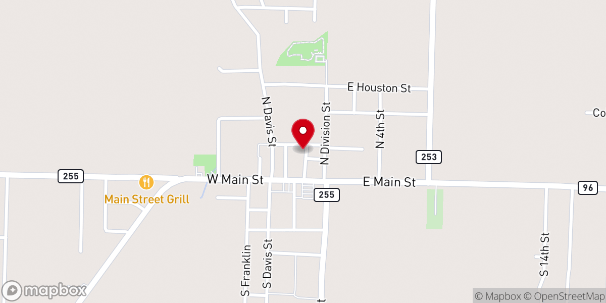Map showing location of First Lavaca Blessing Boutique