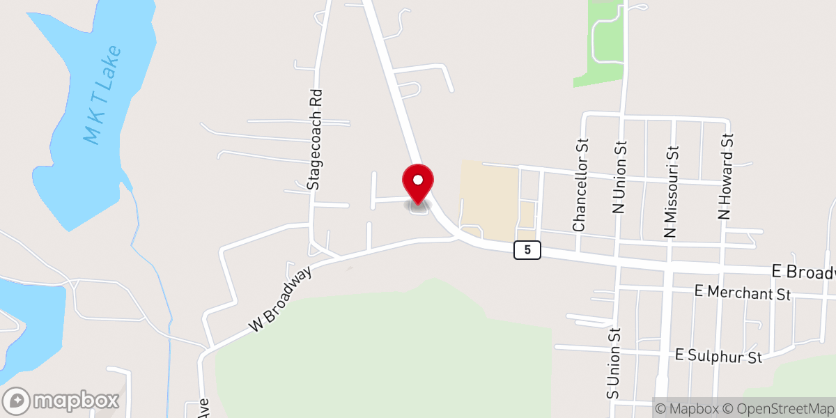 Map showing location of Bible Baptist Church